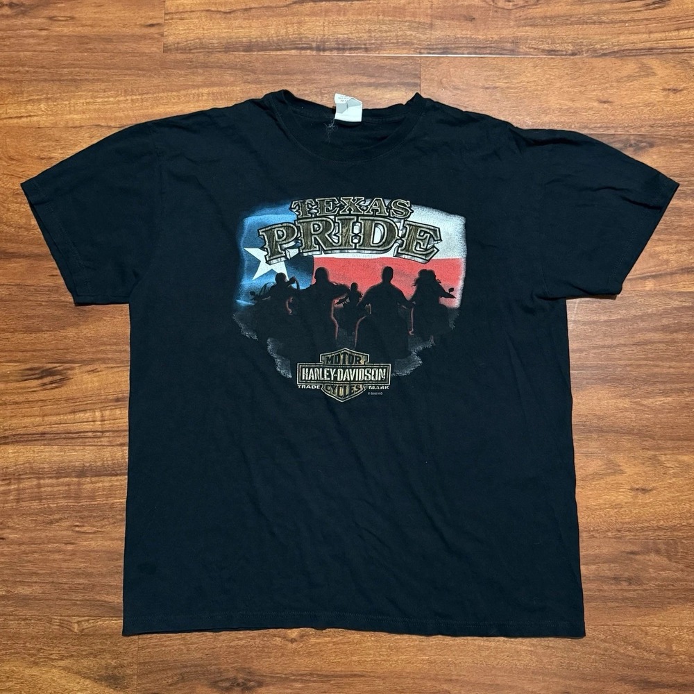 Harley Davidson Black Shirt 2XL Texas Pride College Station